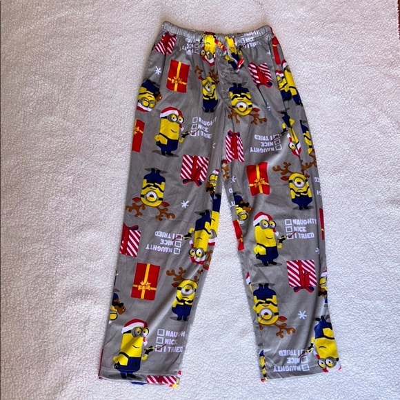Minions Other - NWOT Playful Gray and Yellow Pajama Bottoms with Elastic Waistband